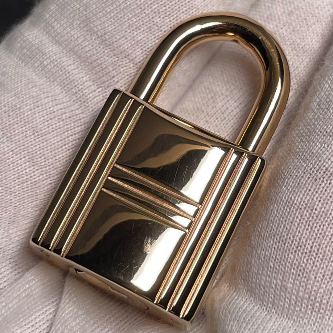 エルメス K18 ピンクゴールドメッキ パドロック カデナ リペア品 107番