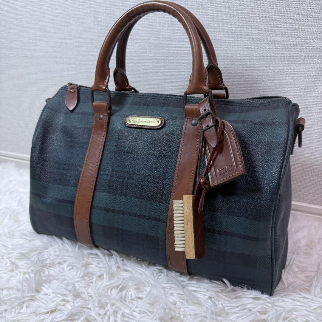 Polo Ralph Lauren ミニボストンバッグ pvc レザー