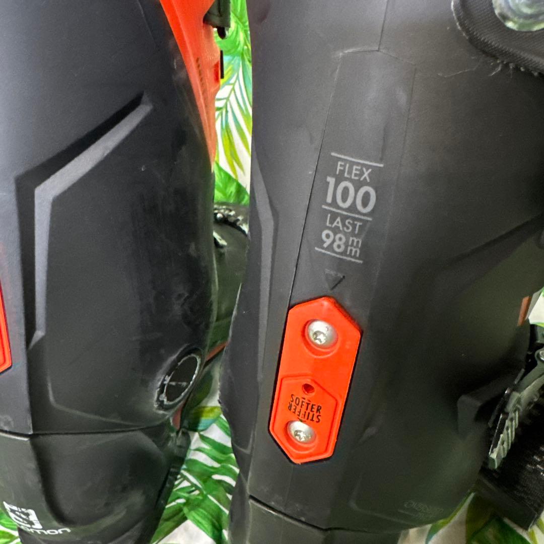 サロモン S max 26.5cm スキーブーツ flex100 黒/オレンジ