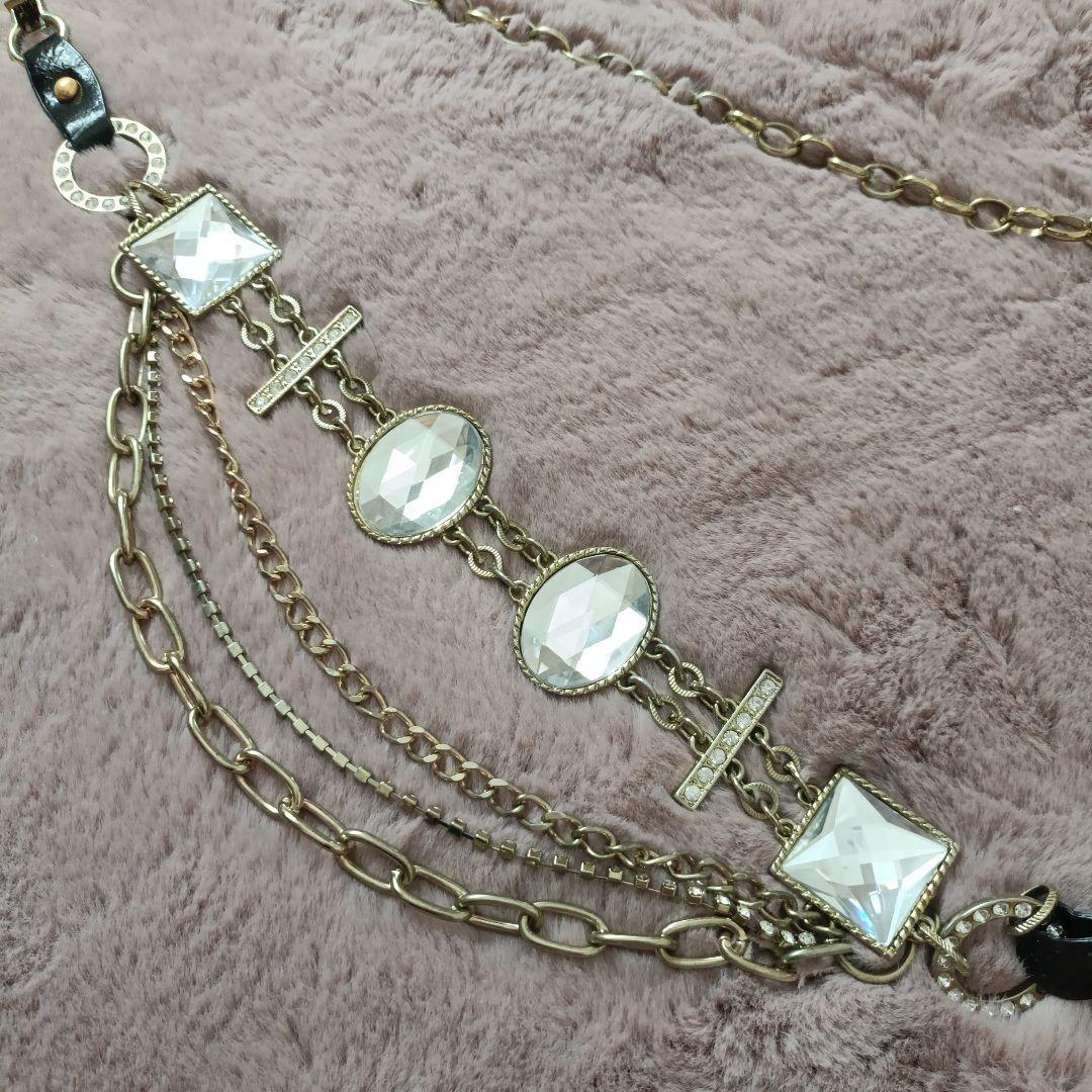 d.i.a　クリスタル装飾チェーンベルト