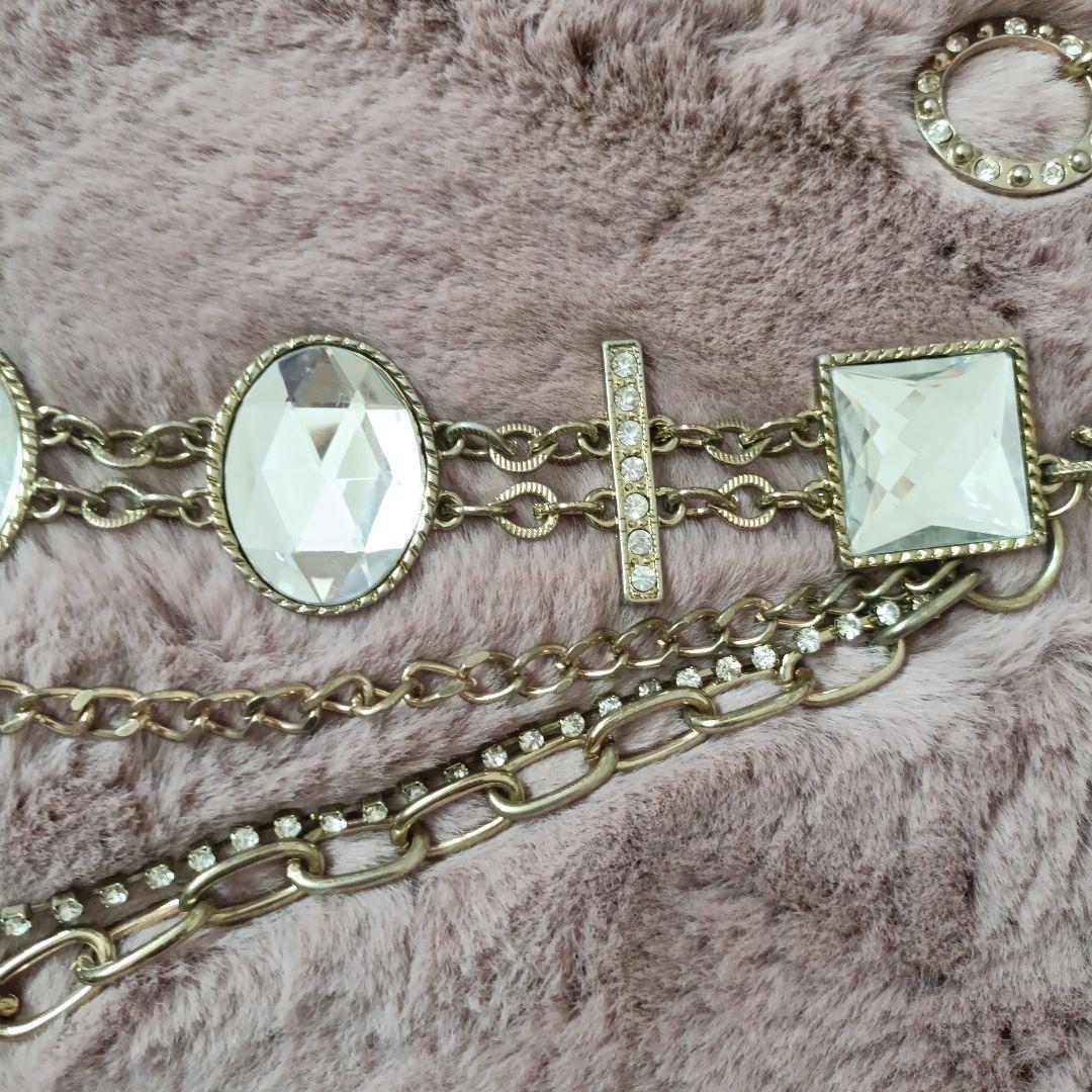 d.i.a　クリスタル装飾チェーンベルト