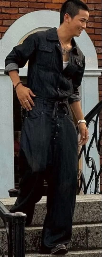 イアンくん着用　その他有名人も着用　レーヨンツナギ