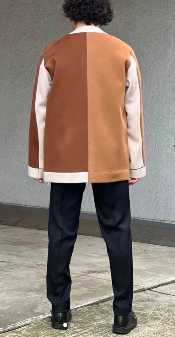 未使用新品m's braque 定価11万円 ウールカシミヤノーカラージャケット