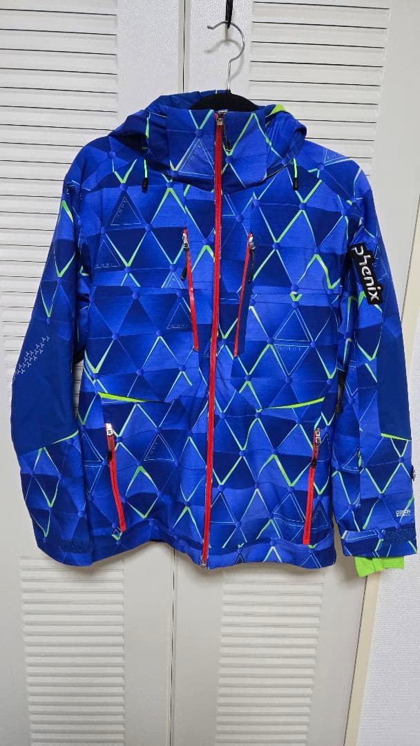 phenix 高機能スキーウェア 青/緑 幾何学模様