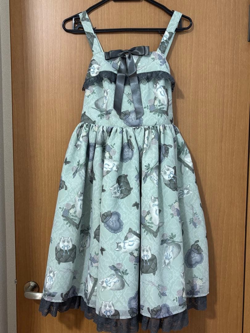 【Angelic Pretty】Lady Cat Roomジャンスカ ミント