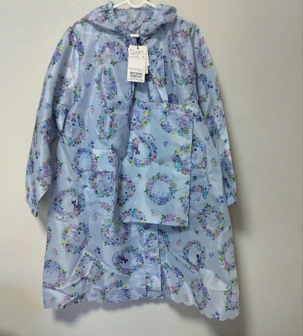 【新品】ANNA SUI mini フラワーリース レインコート 130〜140