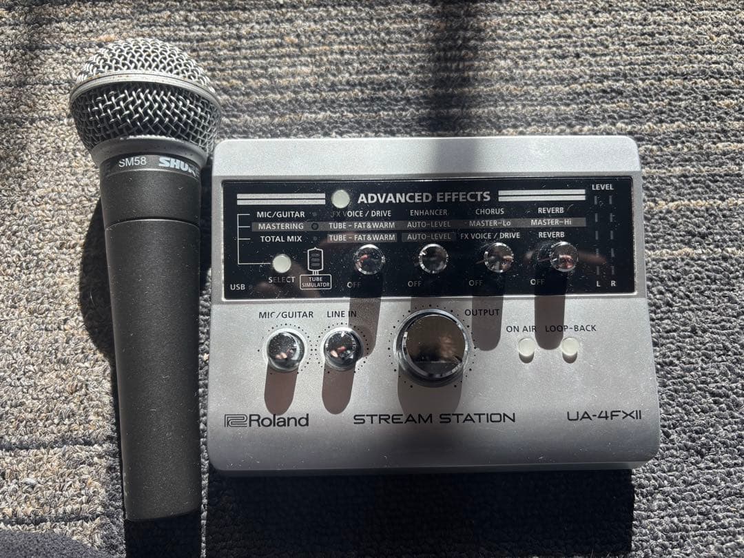 Roland UA-4FXII オーディオインターフェイス　SM58セット