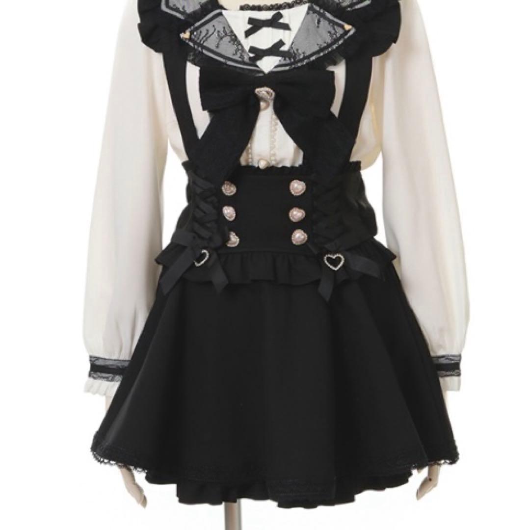 リズリサ LIZLISA レースアップサスペンダー付スカパン