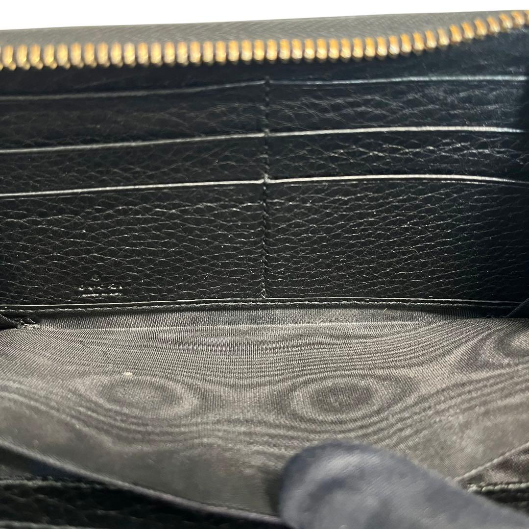 希少✨グッチ 長財布 ラウンド GG ソーホー レザー ロゴ ブラック