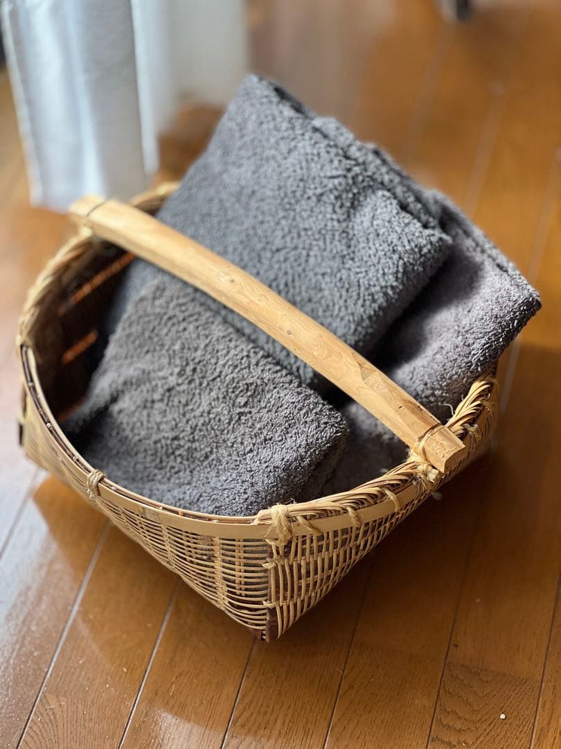 【新品・未使用】東北の伝統工芸 肥料振りかご 桜皮編み 特大サイズ　希少