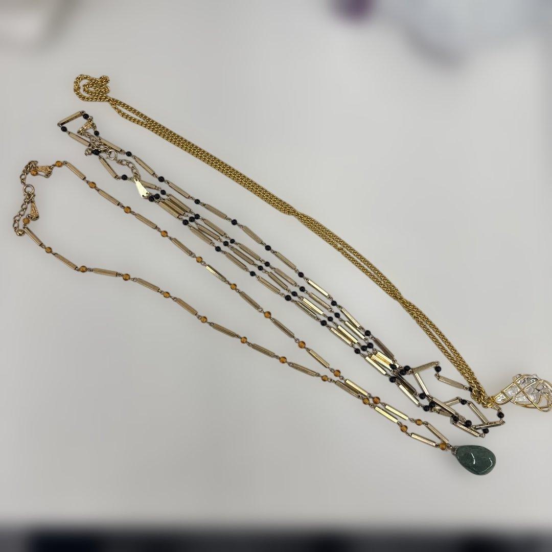 合馬公式アカウント1 多層デザイン ゴールドネックレス