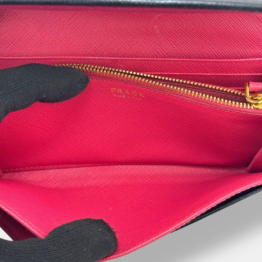 美品 プラダ 1MH132 長財布 サフィアーノレザー 付属品あり