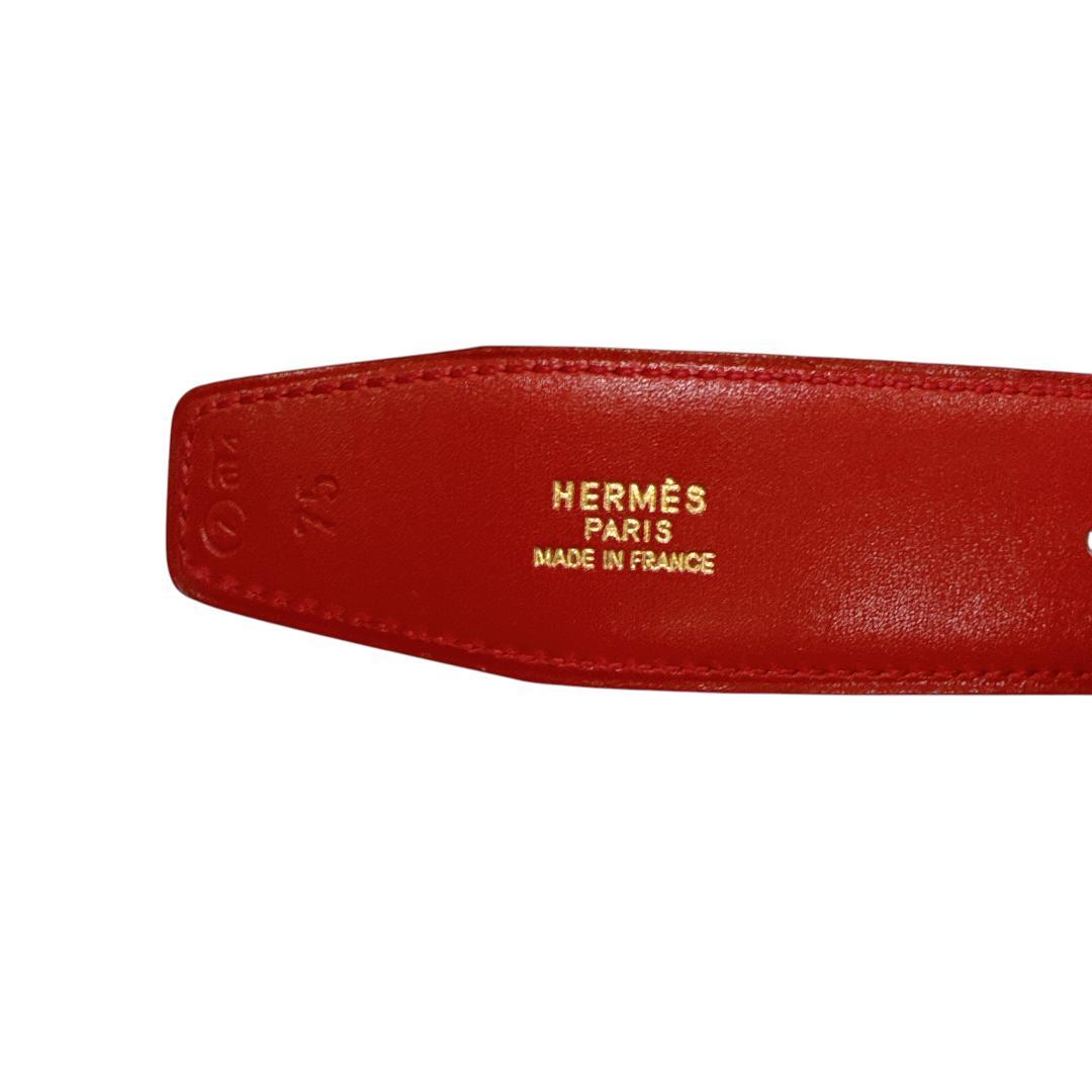 希少　HERMES エルメス ホースビット ベルト Z刻印 レザー レッド