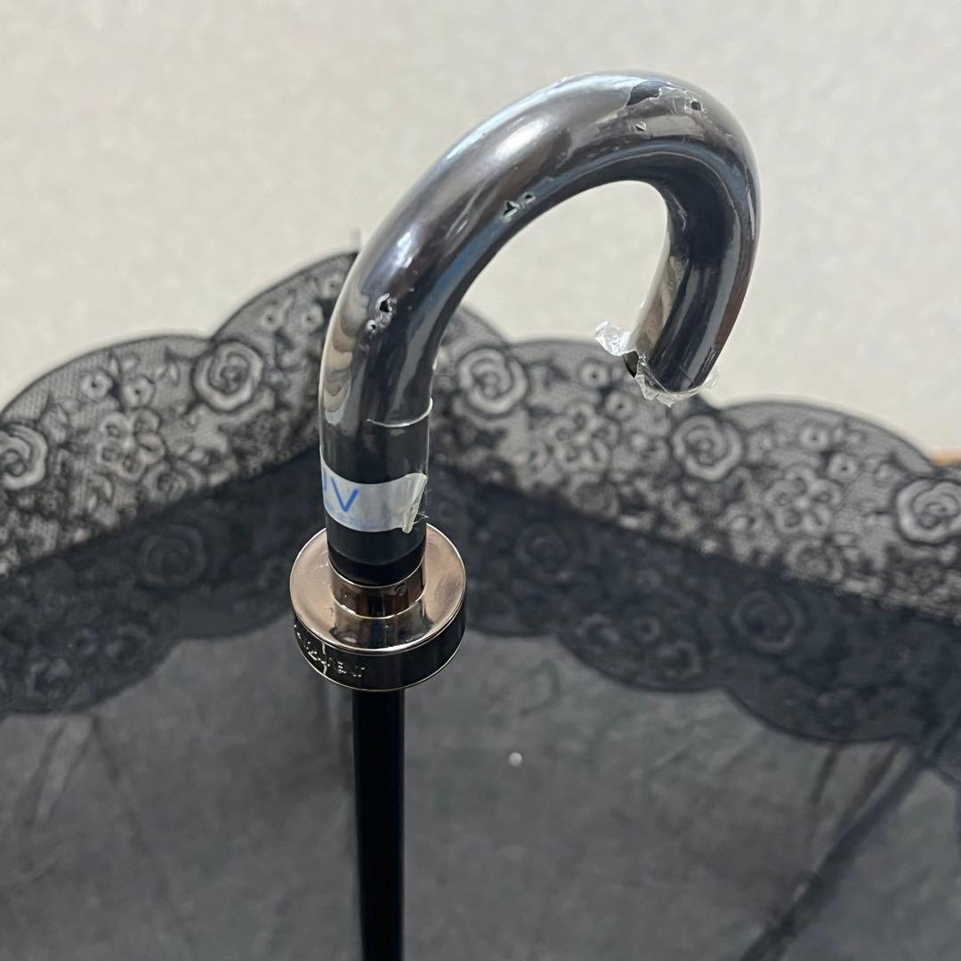 イヴ・サンローラン　UV99.9%カット　折りたたみ日傘　花柄ロゴ