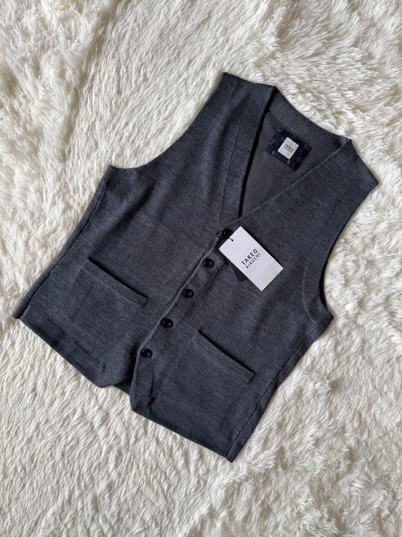 タケオキクチ⭐️ アンチピリング ニット ジレ ベスト M