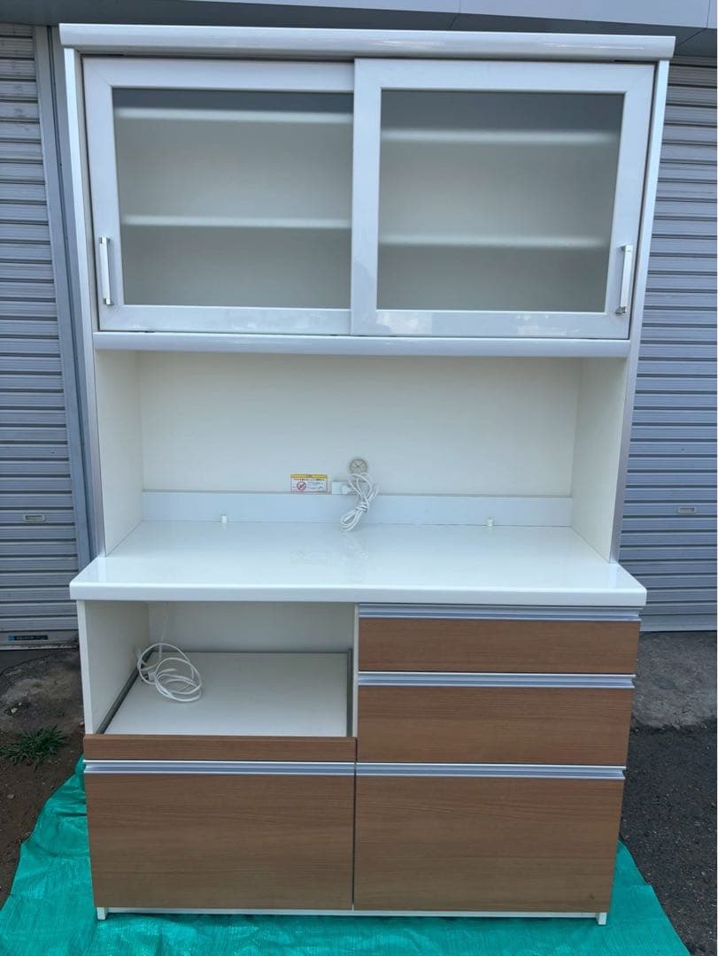 食器棚 レンジボード キッチンボード pamouna パモウナ H190W120