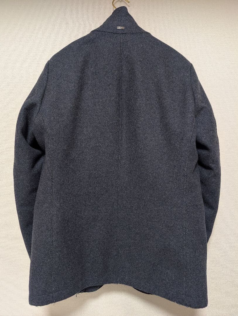 美品 HERNO ウール テーラード 46 ネイビー ジャケット ヘルノ