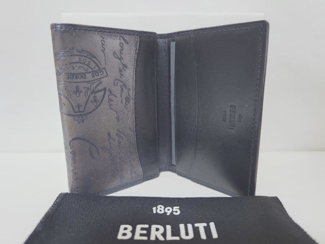BERLUTI ベルルッティインブイア　名刺入れダークブルー