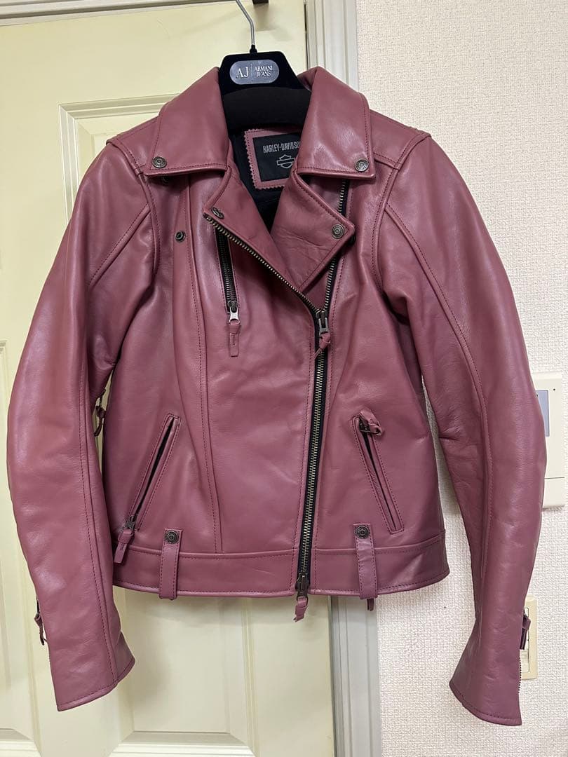ハーレーダビッドソン革ジャケット（ピンク）