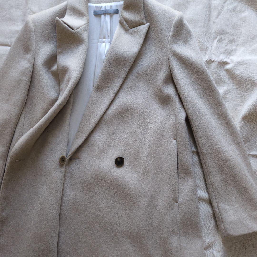 theoryLuxe長めのダブルブレストジャケットSIZE38カシミヤ100%