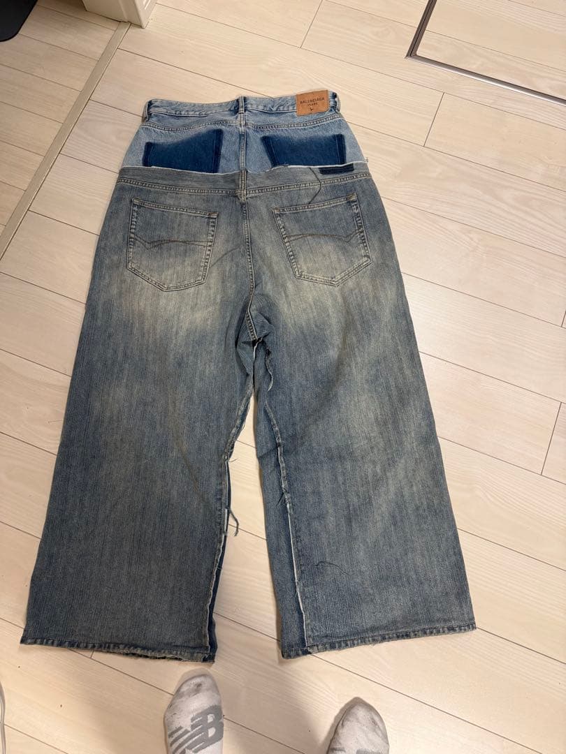 パンツ BALENCIAGA 24AW Cut Up Baggy Denim