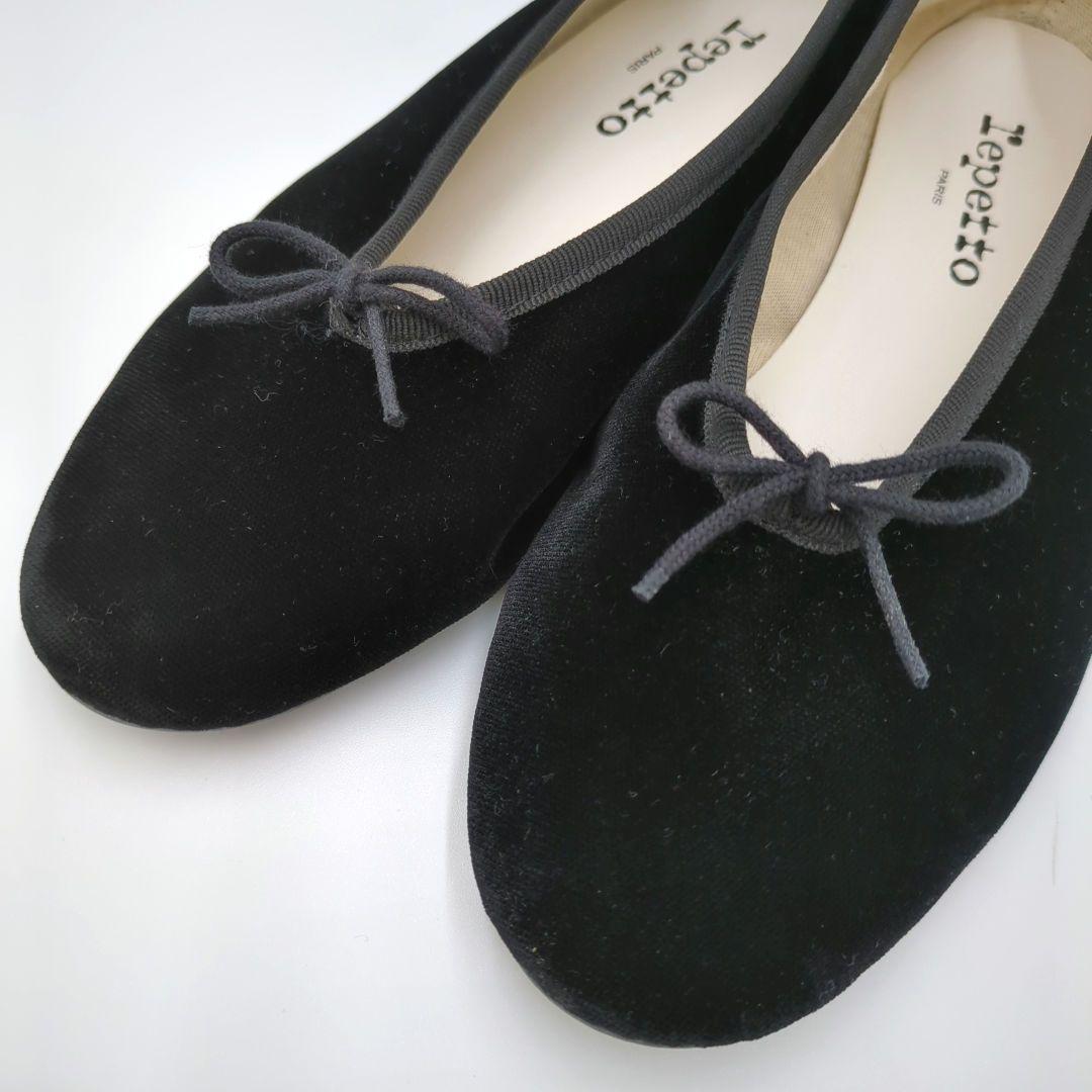 極美品　reppeto レペット　ベロア素材　バレエシューズ　パンプス　希少