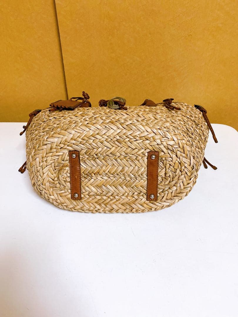 RALPH LAUREN コンチョボタン付ウエスタンカゴバッグ