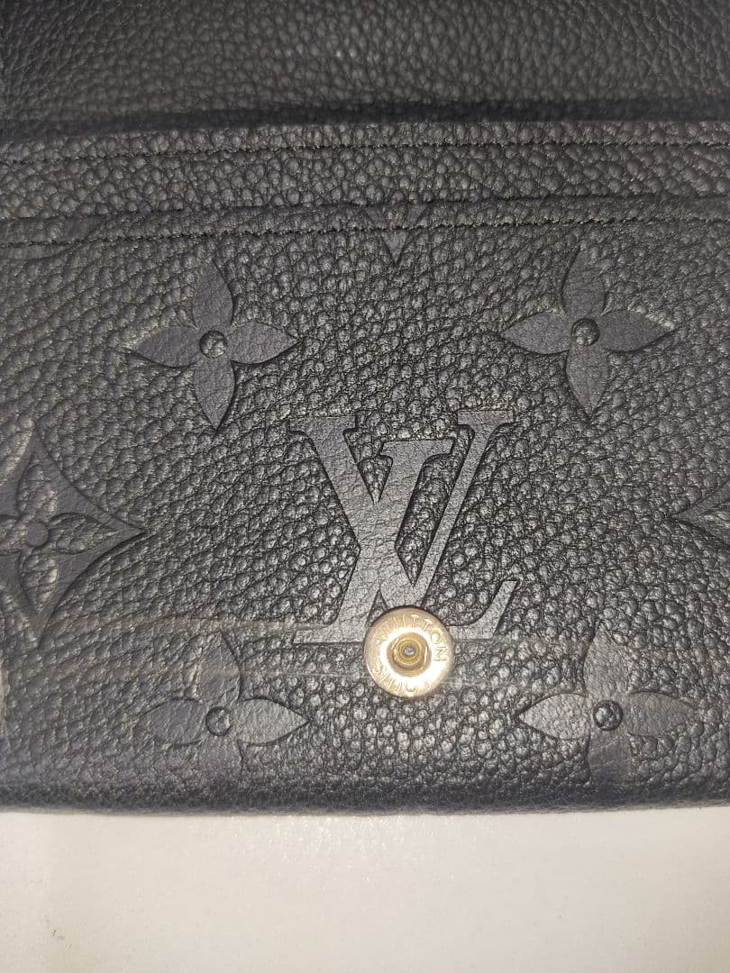 ルイヴィトン　 モノグラム　アンプラント　レザー　カードケース　ブラック　美品