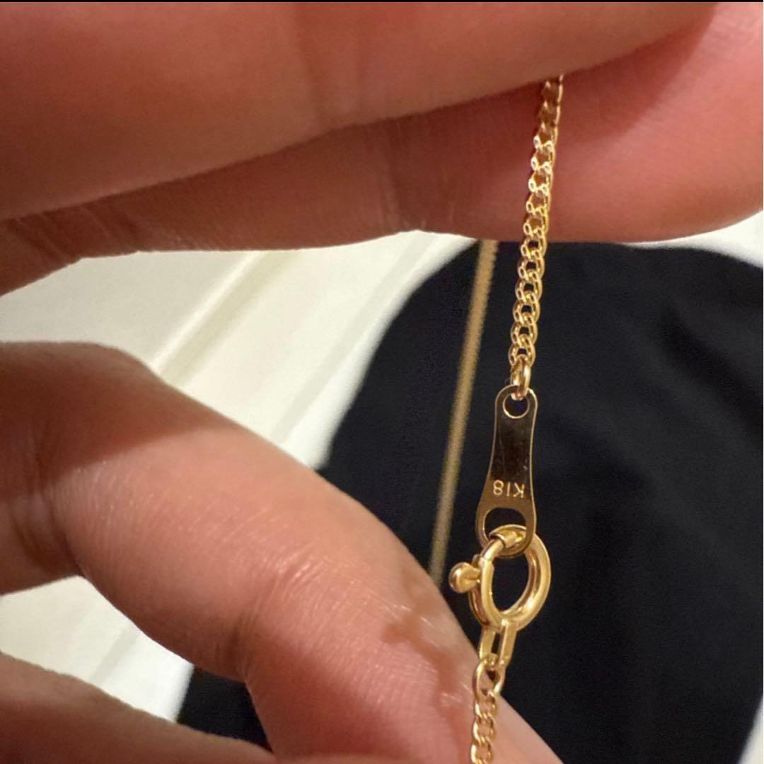 K18 ゴールド イニシャル 'L' ネックレス