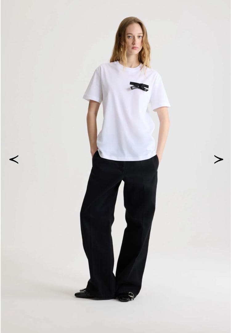 PATOU オーガニックコットン ボウTシャツ　S