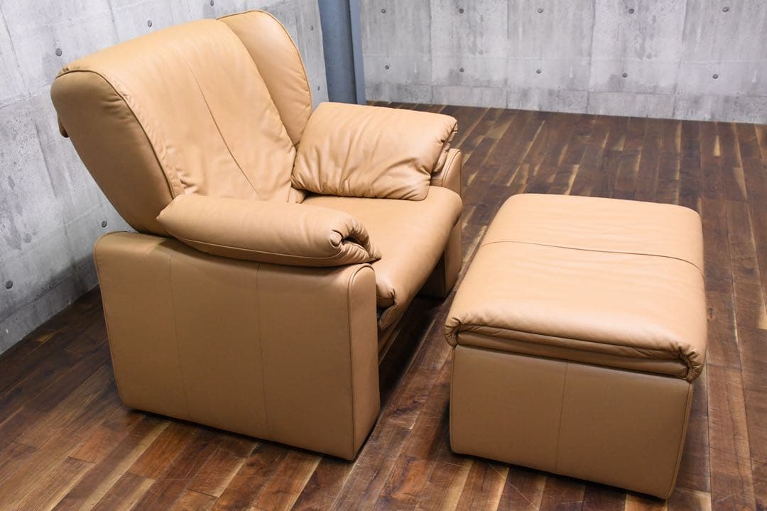 EEK90 展示品 エルポ アトランタ リクライニングソファ オットマンセット