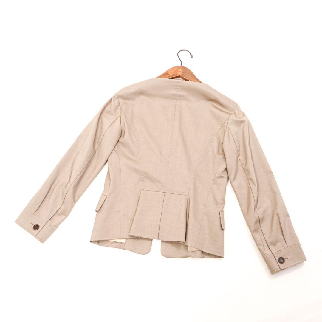 H2574◾️セリーヌ　ノーカラージャケット　長袖