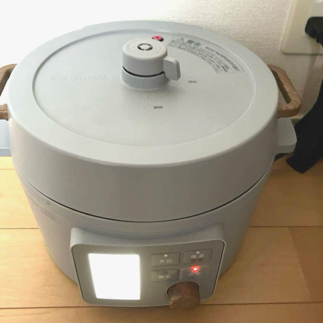 【開封未使用】アイリスオーヤマ 電気圧力鍋 KPC-MA3-H 3Lグレー木目調