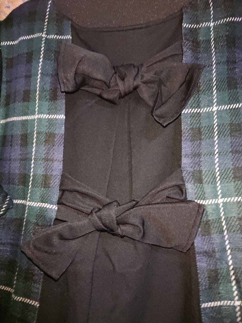 ローズティアラ 46 長袖チュニックチェック柄＋バックリボン