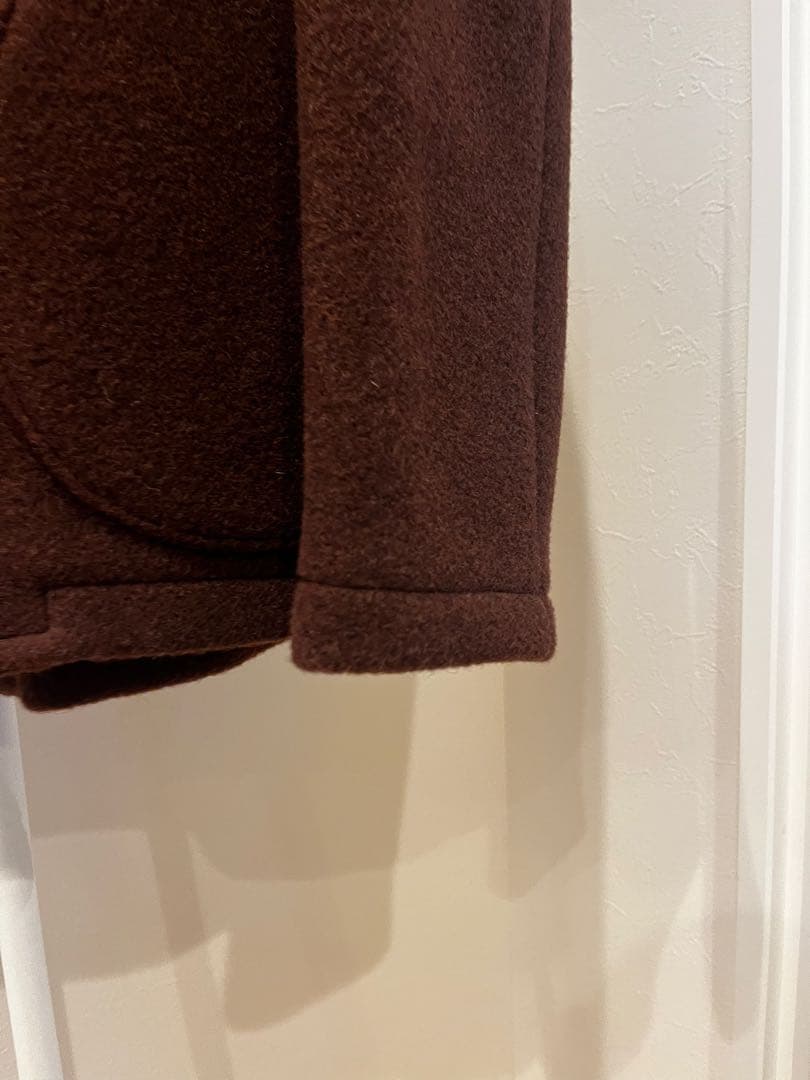 【新品】DANTON ノーカラージャケット ブラウン　42サイズ