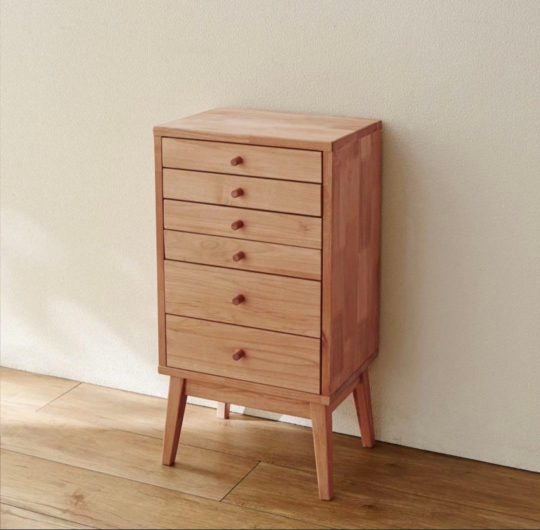 【新品同様_美品】アルダー材 天然木 自然素材チェスト