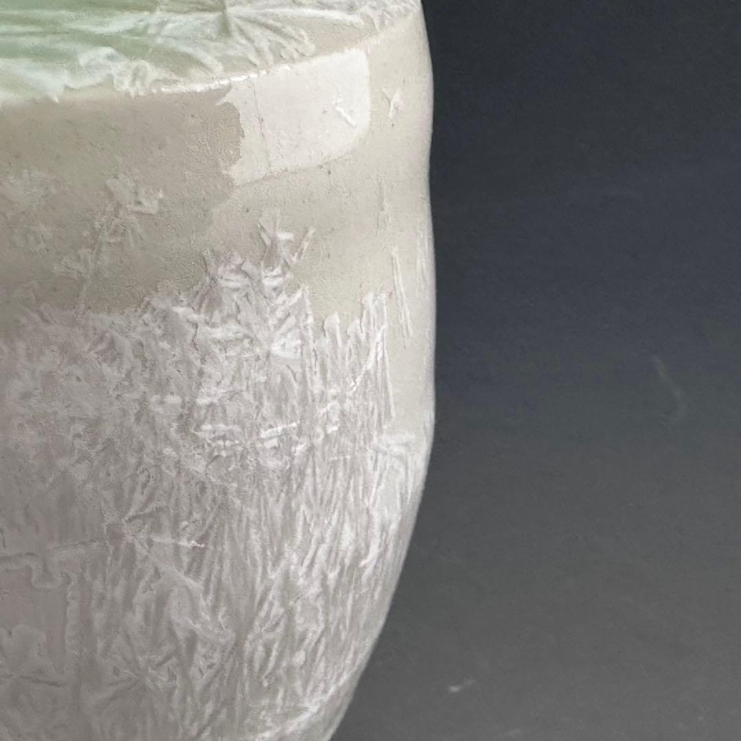 茶道具　濃茶器　茶入　雪結晶釉　坂東豊光　共箱　仕服付　茶会　茶事　稽古　北海道