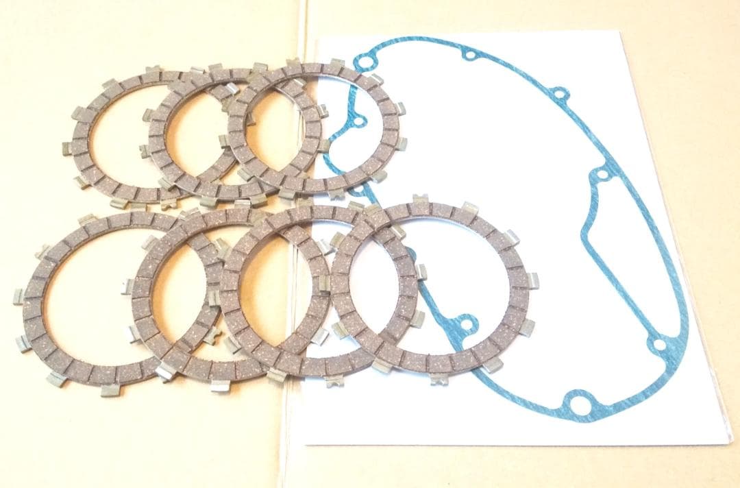 カワサキ KH400 クラッチディスク、プレート、ガスケット 14点