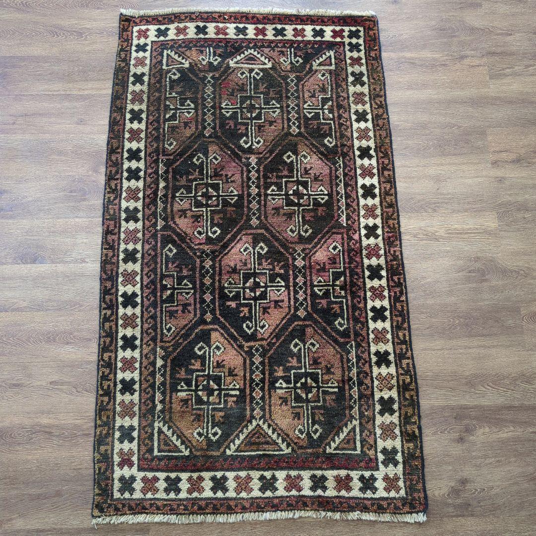 トライバルラグ　バルーチ　ヴィンテージラグ　手織り絨毯　アフガニスタン