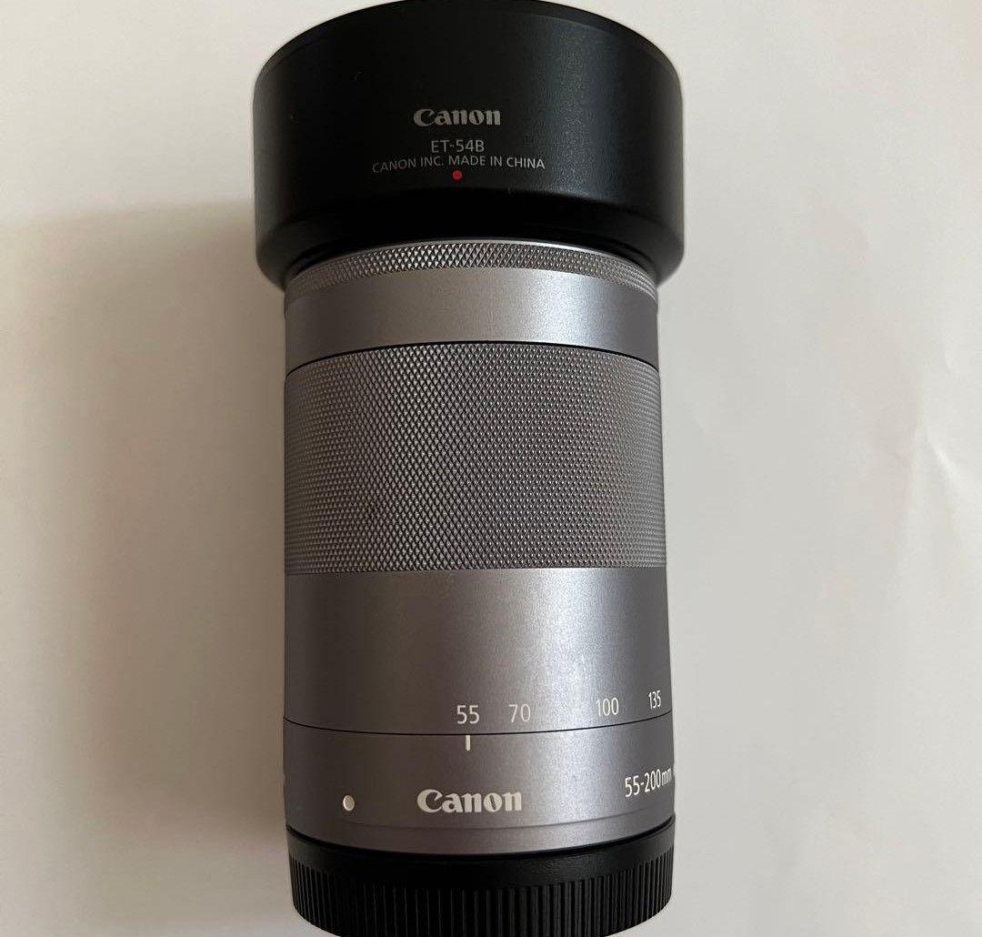 美品★Canon EF-M 55-200mm （フード／フィル／前後キャップ付）