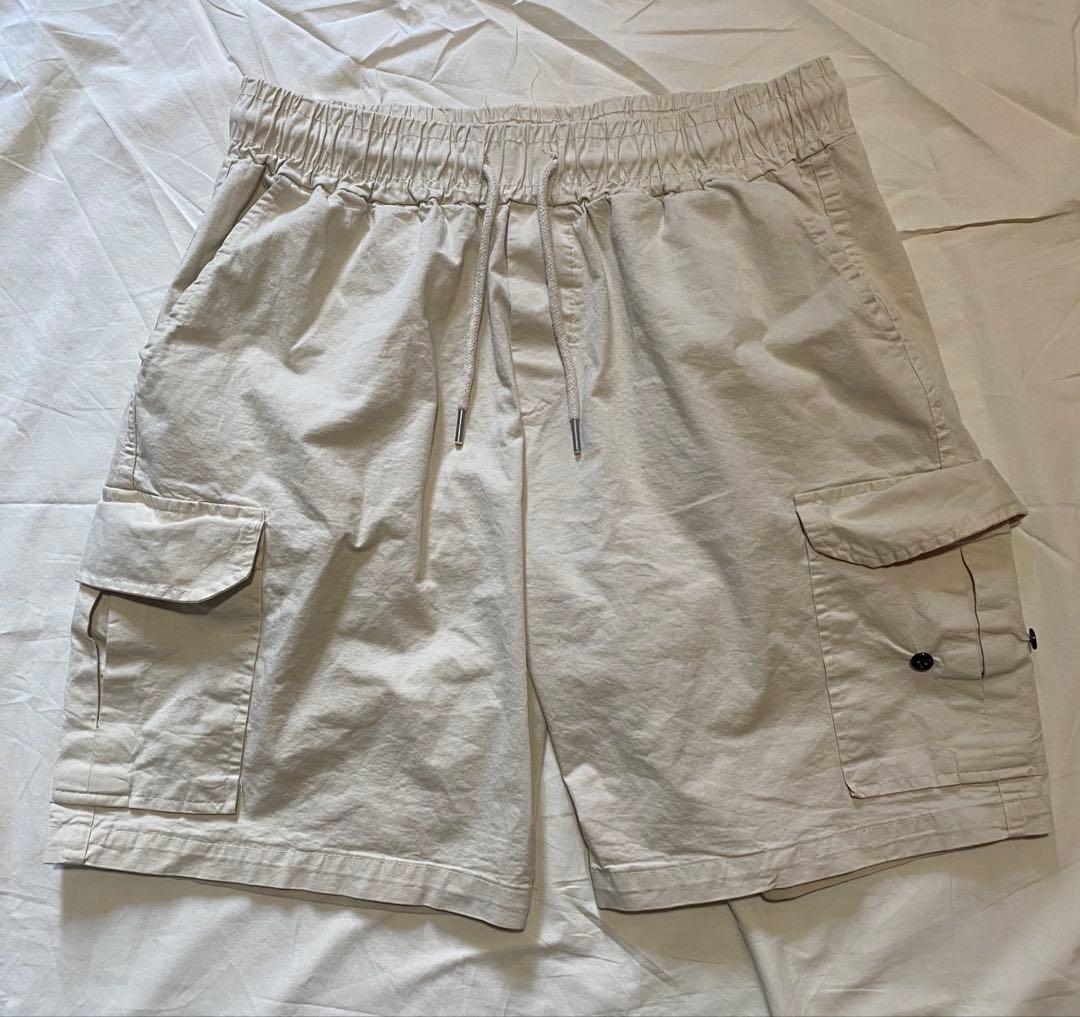 パンツ STONE  HALF CARGO PANTS IVORY 13AW