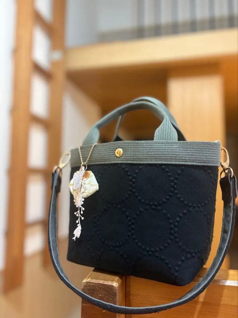 再販△ミナペルホネン△ハンドメイド△2way tape bag light