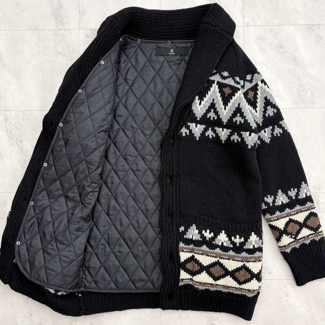 ビューティ&ユースユナイテッドアローズノルディック柄 ライナー付きニット