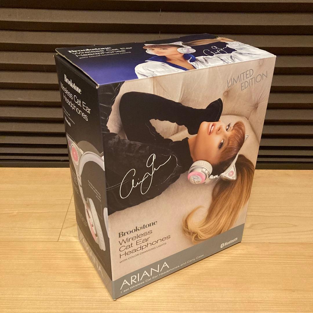 限定版 Brookstone アリアナ グランデ ワイヤレス 猫耳ヘッドホン