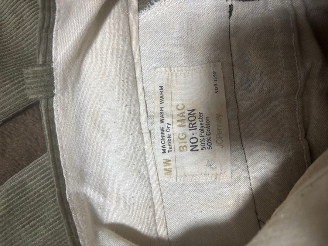 60s〜70s bicmac コーデュロイパンツ　ワークパンツ　ボロ　雰囲気系