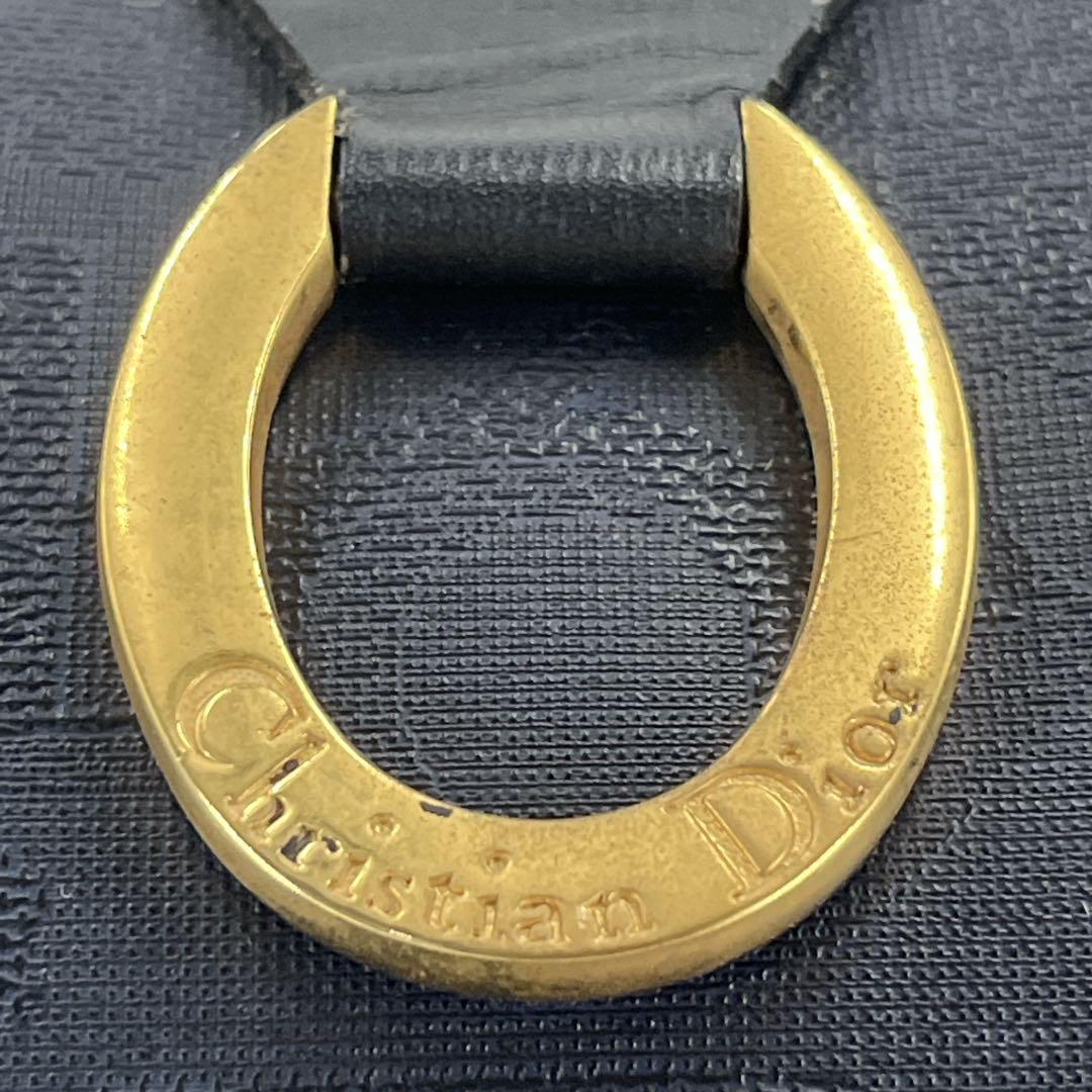 オールド　ディオール　ボストンバッグ　旅行カバン　トロッター　PVCレザー　紺