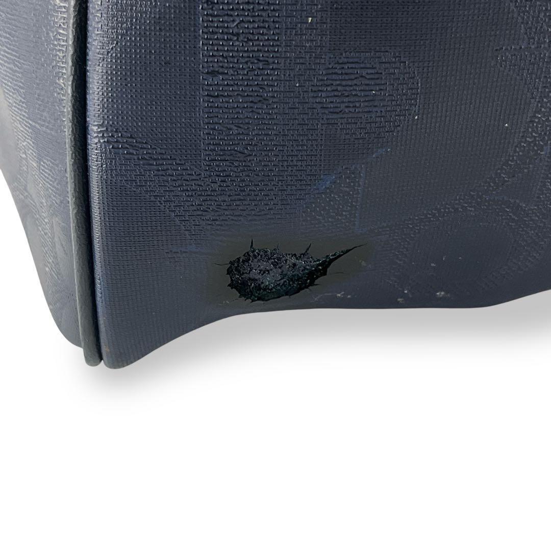 オールド　ディオール　ボストンバッグ　旅行カバン　トロッター　PVCレザー　紺