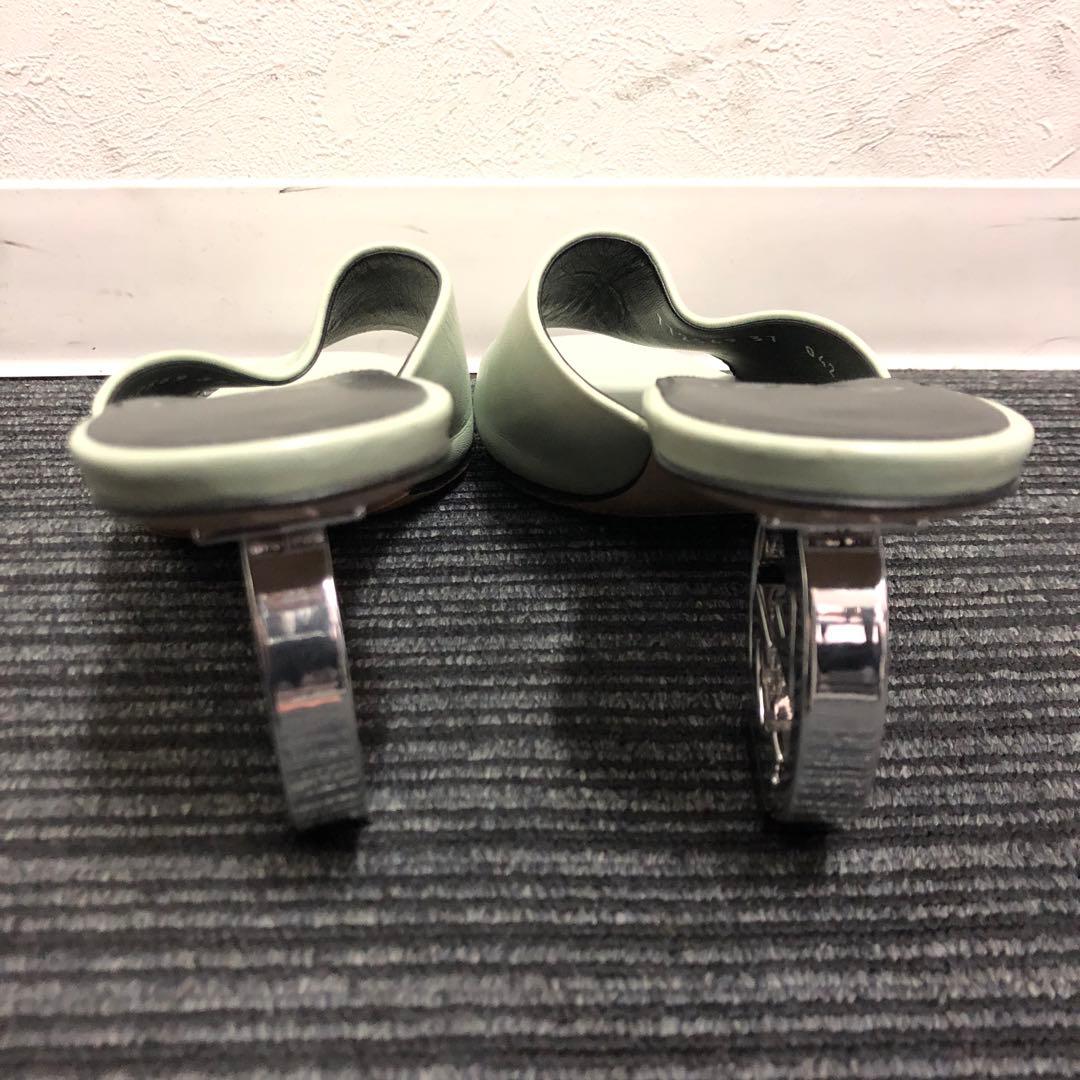 GUCCI グッチ インターロッキングG ライトグリーン ミュール