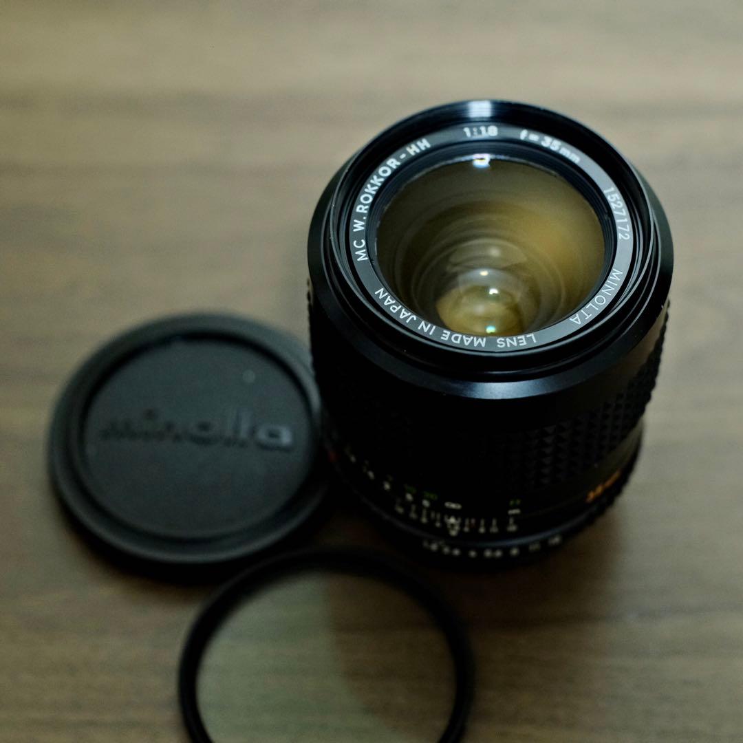 レンズ(単焦点) MINOLTA W.ROKKOR-HH 35mm f/1.8