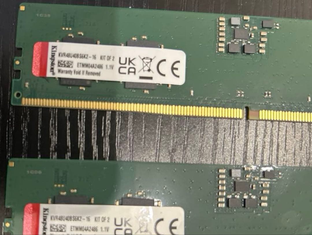 Kingston DDR5 16GB（8GB×2）4800 メモリ 箱無し